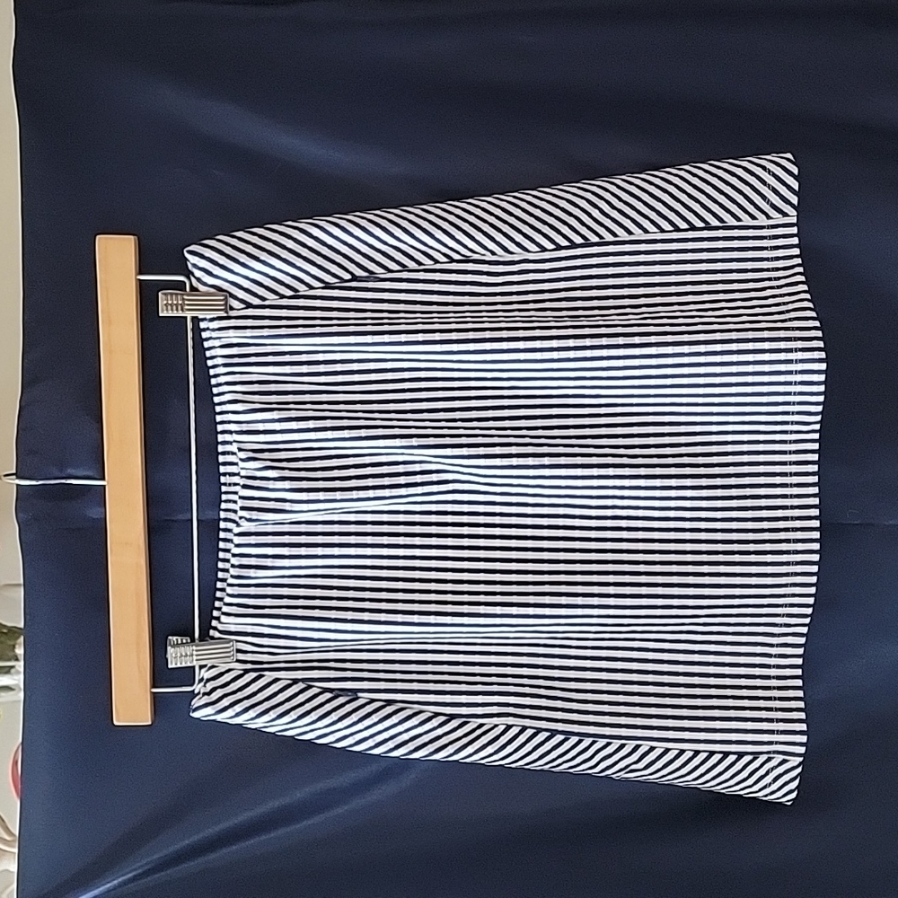 Tail blue and white striped multu sport skirt